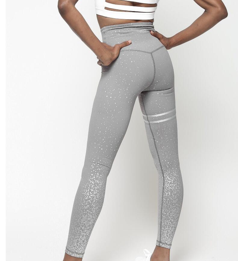 Metallic Print High-Waist Leggings