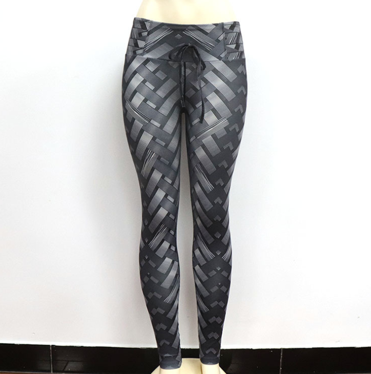 Woven-Texture Push-Up Yoga Leggings