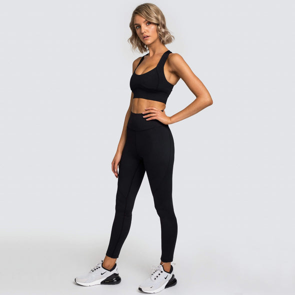 Women's Solid Color Yoga Suit with Back Buckle