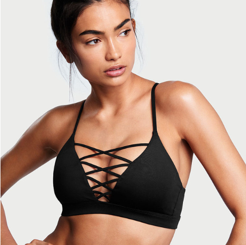 Women's Sports Bra with Cross Weaving Hollow Back Straps