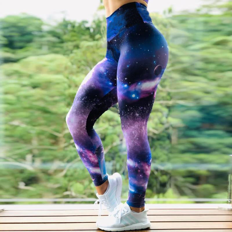 Abstract Ink Print High-Elastic Leggings