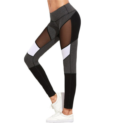 Women's Mesh Stitching Slim Yoga Pants