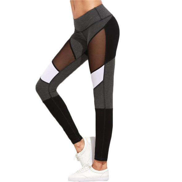 Women's Mesh Stitching Slim Yoga Pants