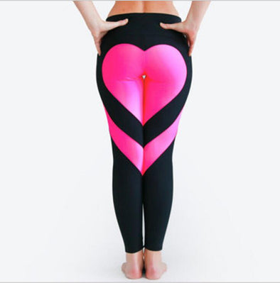 Buttock love bang color splicing yoga gym leggings