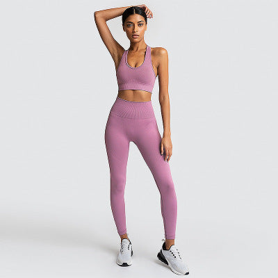 Women's Seamless Knit Hip Yoga Fitness Suit