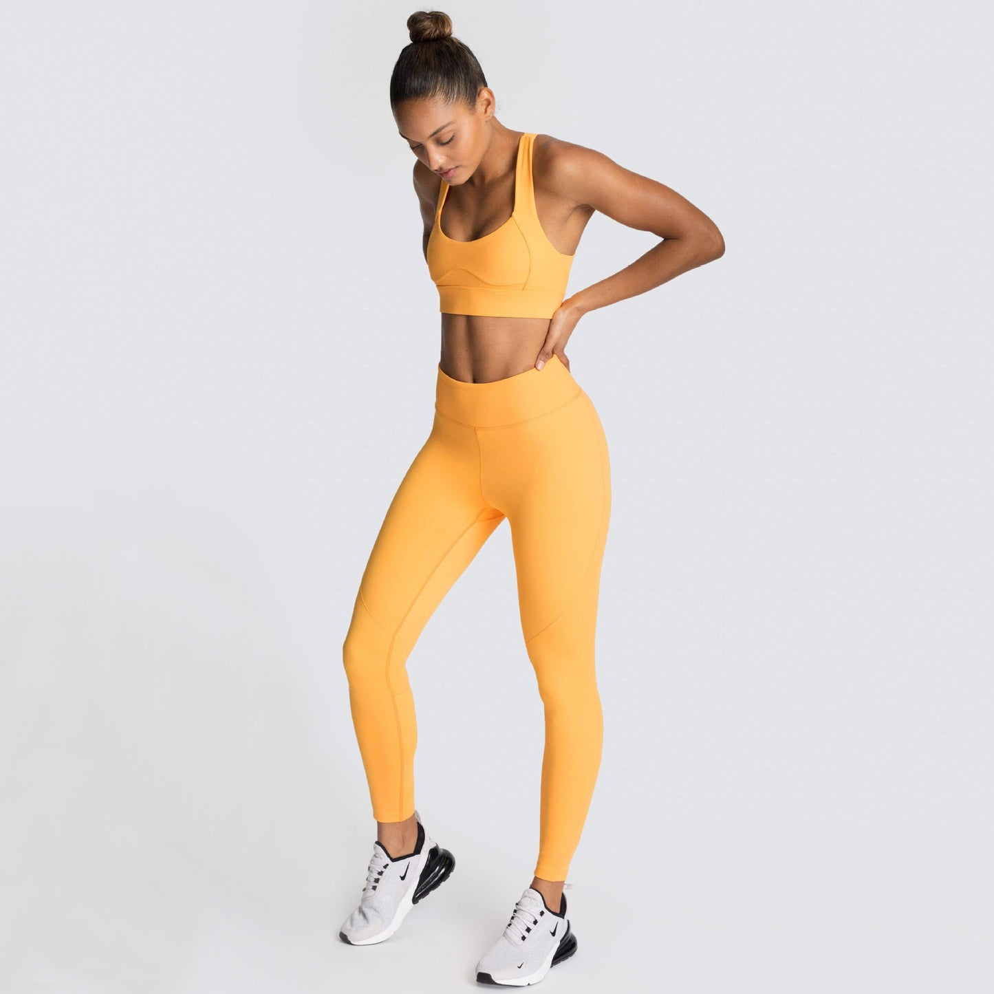 Back-Buckle Solid Yoga Set