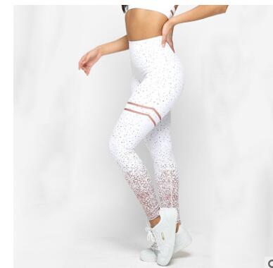 Metallic Print High-Waist Leggings