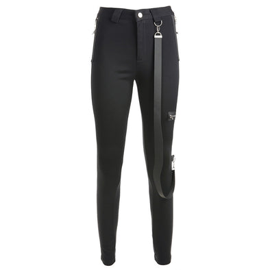New Summer 2021 Women's Black Leggings with Zipper