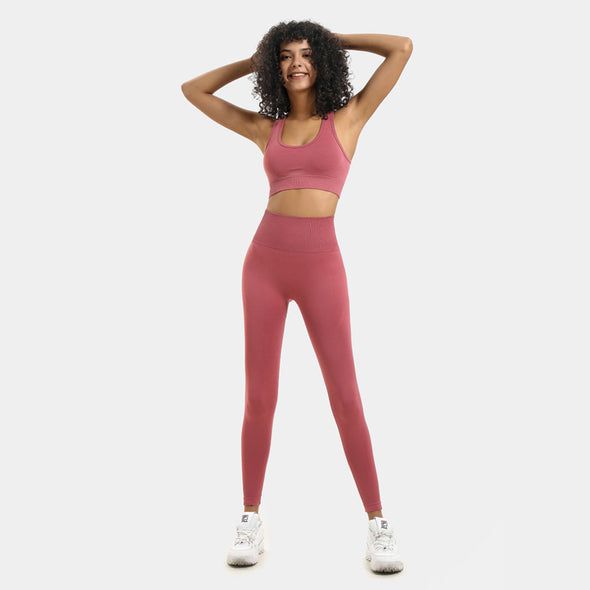 Women's Seamless Knit Hip Yoga Fitness Suit