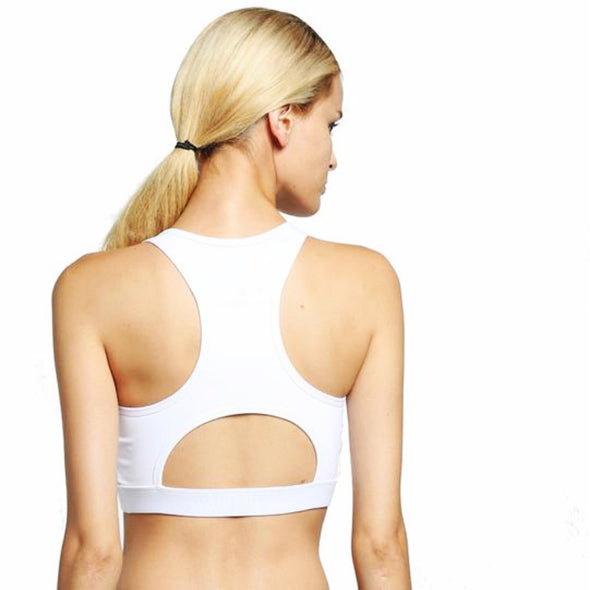 Ladies Shockproof Sports Bra w Back Pocket