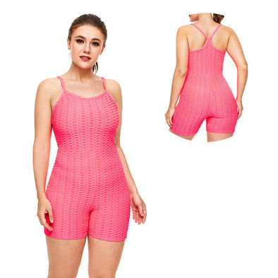 All-in-one Solid Color Fitness Plus Size Suit