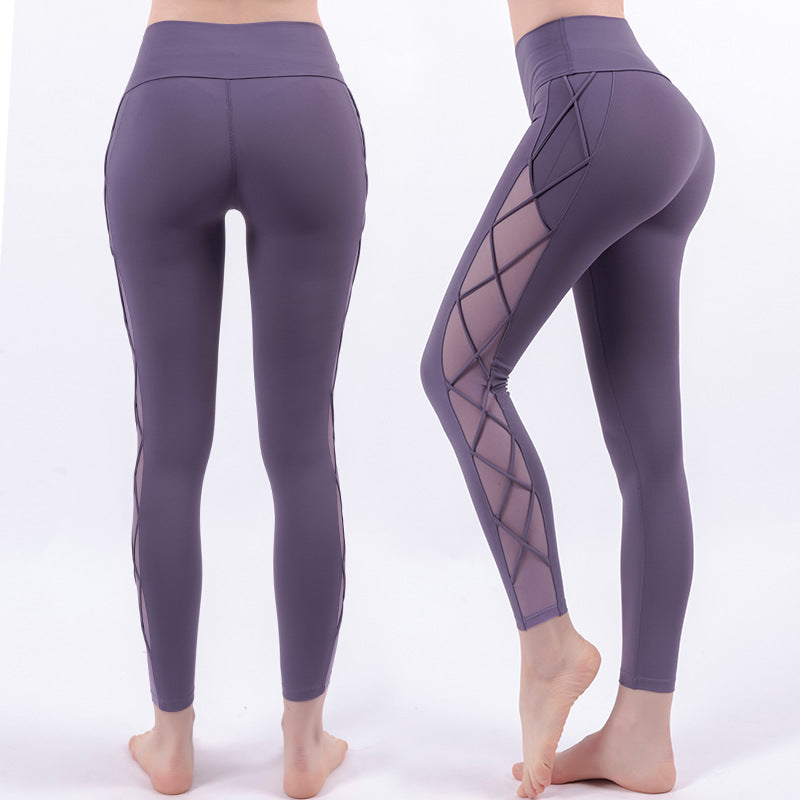 Nude-Tone High-Waist Hip-Lift Yoga Pants