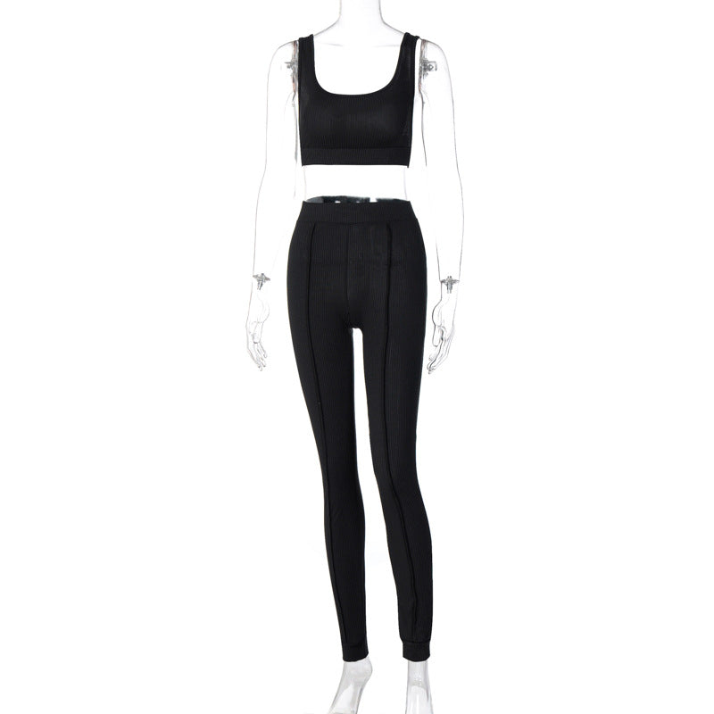Ribbed Texture Fitness Yoga Set