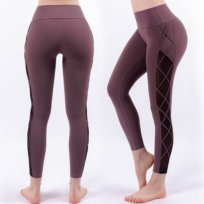 Nude-Tone High-Waist Hip-Lift Yoga Pants