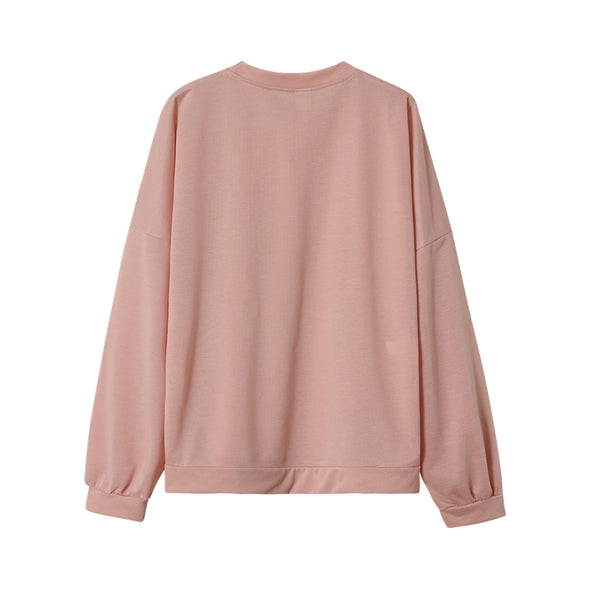Two-Piece Suit Of Round Neck Top And Loose Shorts