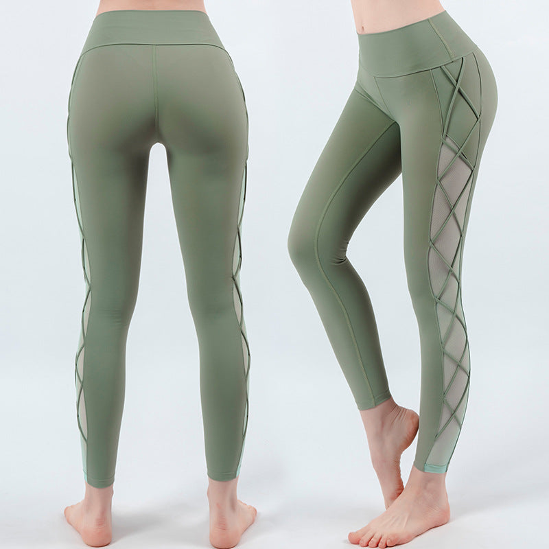 Nude-Tone High-Waist Hip-Lift Yoga Pants