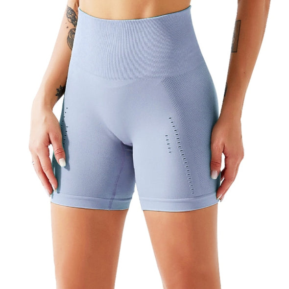 Women's High Waisted Yoga Short Set - 2 Pcs